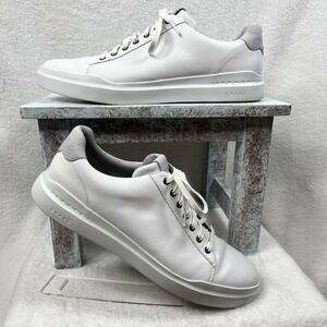 Cole Haan Grand Series Men's White Leather Lace Up Sneakers Shoes Size‎ 13M